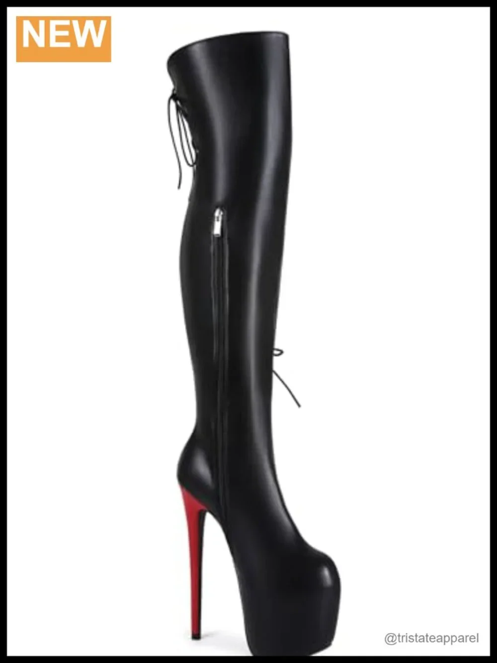 Handmade Over the Knee Stiletto Platform Boots, Microfiber, US5-19